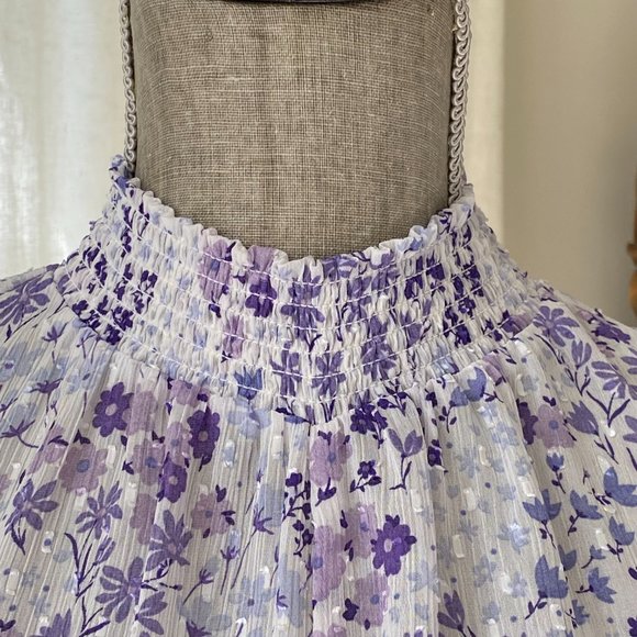 Rachel Zoe Sleeveless Lilac Floral Top - Picture 3 of 10
